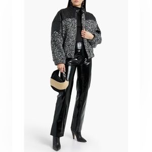 IRO FAUX TEXTURED LEATHER TWEED JACKET 🔥